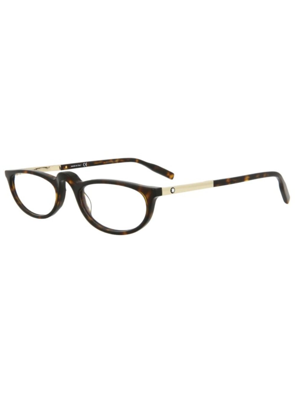 New Montblanc Women's Eyeglasses Square Rectangle Acetate Frame Mens Havana Gold